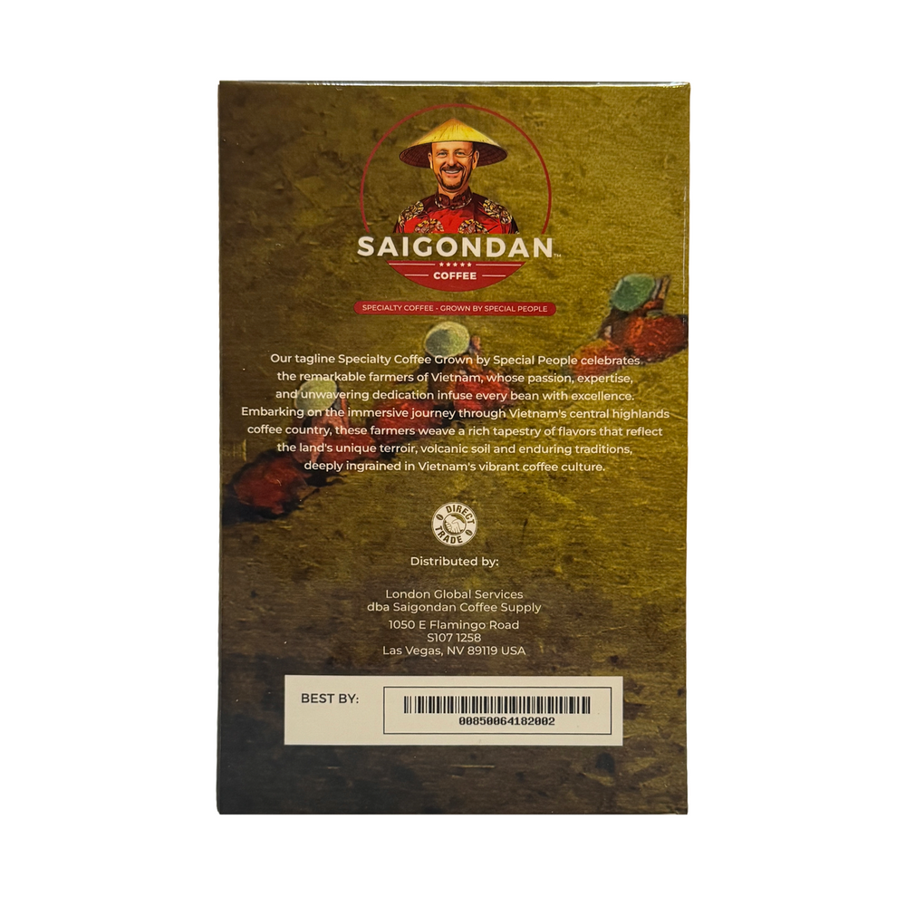 Joyful Drip Instant Coffee | Medium Roast | 100% Arabica Bourbon | Pour Over Single-Serve | Vietnamese Single Origin | Roasted in Small Batch | Direct Trade | With Notes of Orange Blossom | No Preservatives | 18 Sachets