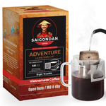 Adventure Drip Instant Coffee | Light Espresso Roast | 100% Robusta | Pour Over Single-Serve | Vietnamese Single Origin | Small Batch Roasted | Direct Trade | Naturally Sweet | No Preservatives | 18 Sachets