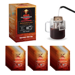 Adventure Drip Instant Coffee | Light Espresso Roast | 100% Robusta | Pour Over Single-Serve | Vietnamese Single Origin | Small Batch Roasted | Direct Trade | Naturally Sweet | No Preservatives | 18 Sachets