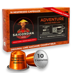 Adventure Coffee Pods - | Light Espresso Roast | Robusta | Vietnamese Single Origin | Small Batch Roasted | Compatible with All Nespresso Original Line Machines | No Preservatives | 10 Capsules