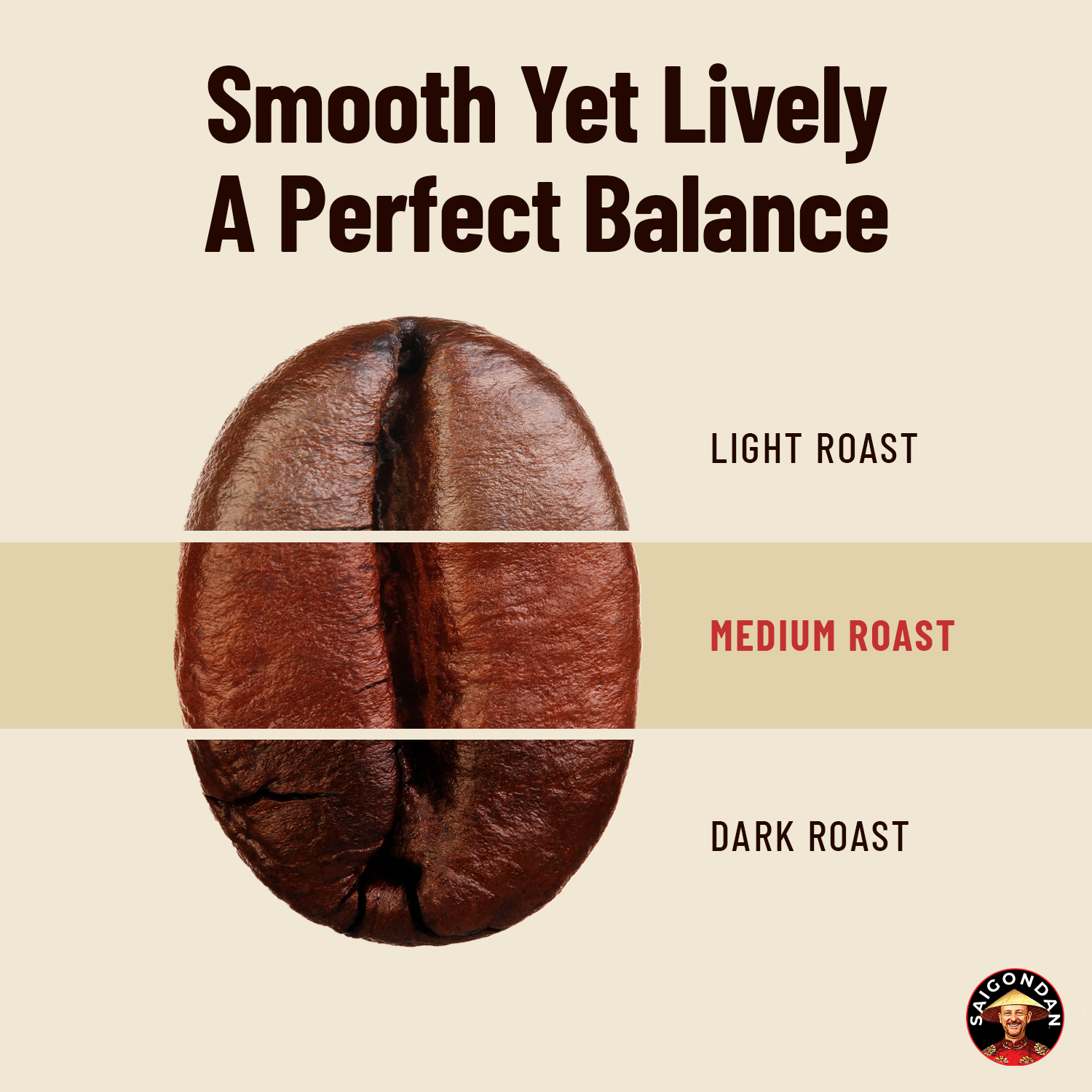 Harmony Whole Bean Coffee | Medium Roast | Vietnamese Single Origin | 100% | Roasted in Small Batch | Direct Trade | No Preservatives | 12 Oz
