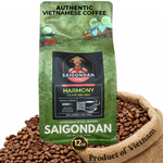 Harmony Whole Bean Coffee | Medium Roast | Vietnamese Single Origin | 100% | Roasted in Small Batch | Direct Trade | No Preservatives | 12 Oz