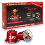 Passion Coffee Pods - | French Roast | Vietnamese Single Origin | Robusta | Small Batch Roasted | Compatible with All Nespresso Original Line Machines | No Preservatives | 10 Capsules